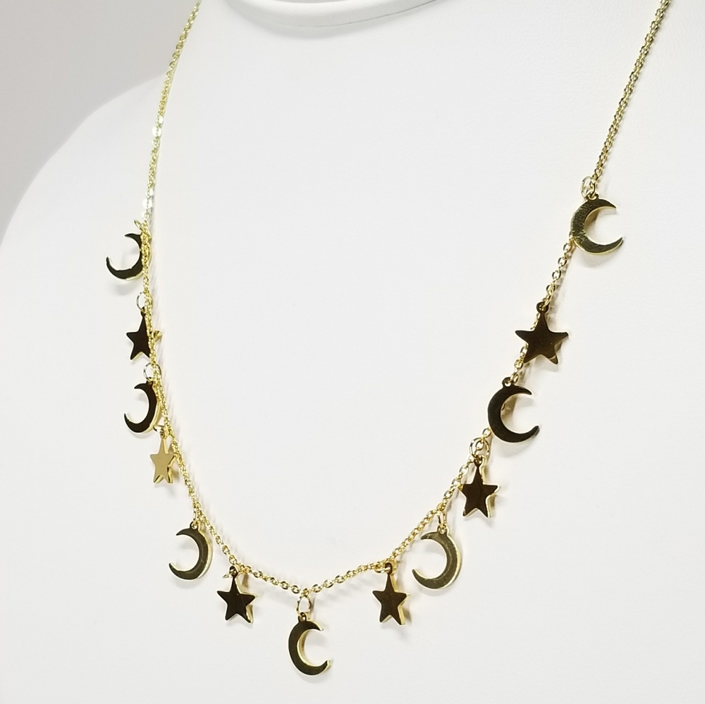 NEW 18K Gold Stainless Steel Choker Necklace - Picture 6 of 8